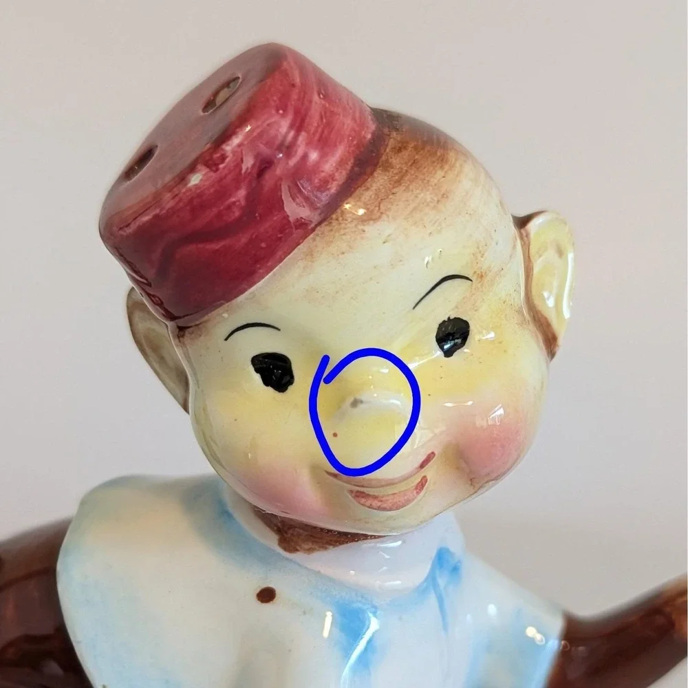 VTG Norcrest Organ Grinder Circus Monkey Salt & Pepper Shaker Set Japan Ceramic
